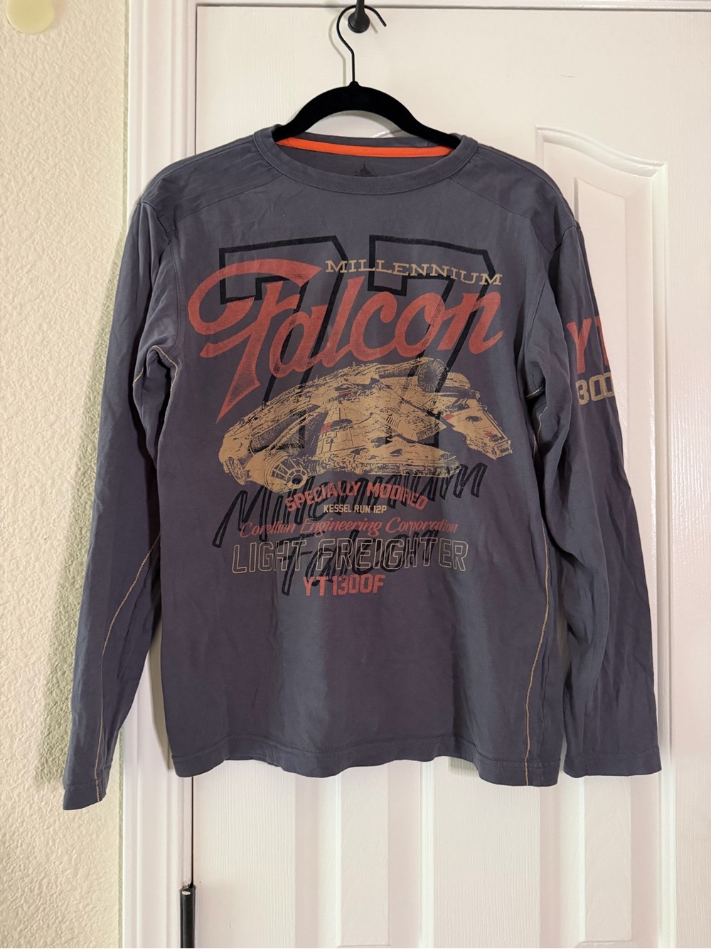 Star Wars Disney Parks Millenium Falcon Long Shirt Small Adult Rare